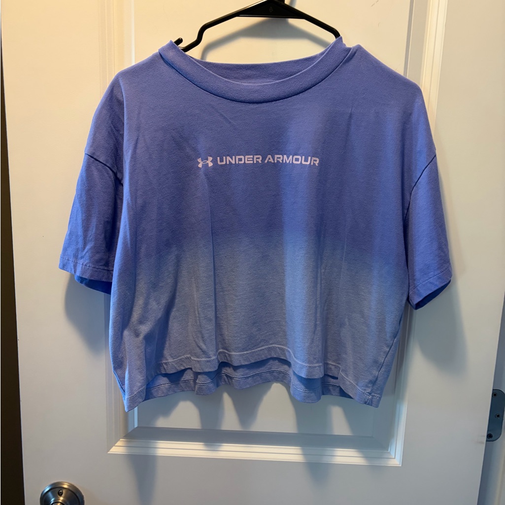 Large Under Armour Blue/Purple Ombre Crop Top